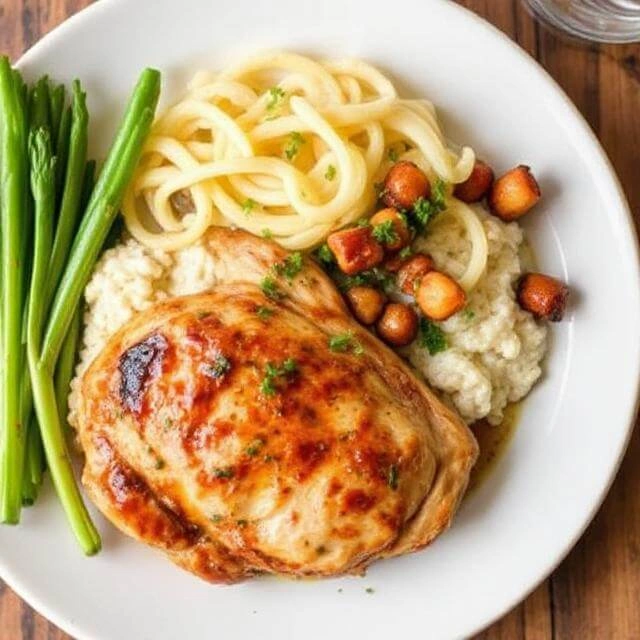Marry Me Chicken served elegantly on a plate with creamy sauce and herbs, highlighting its gourmet appearance.