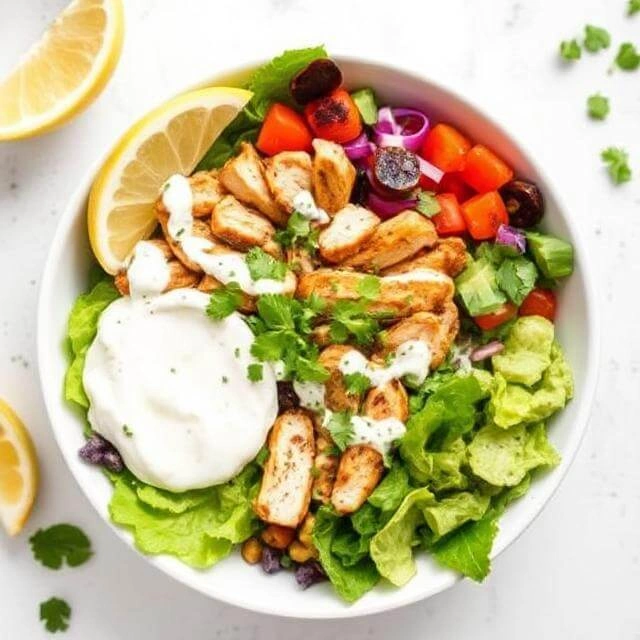 Low-Cost Greek Chicken Bowls With Yogurt Tzatziki