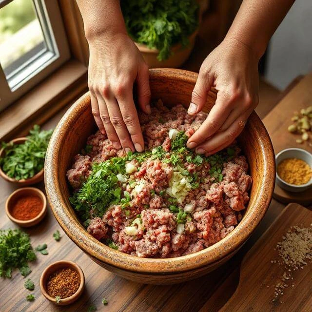 Prepare the Kefta Mixture