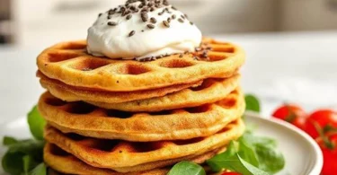 Quick High Protein Dinner Vegetarian for Weight Loss- 15-Minute High-Protein Waffles