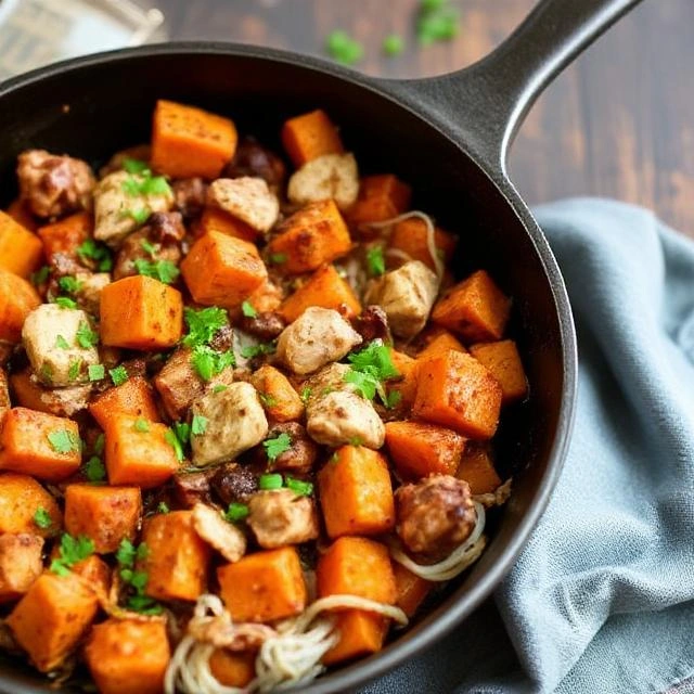 Turkey and Sweet Potato Skillet