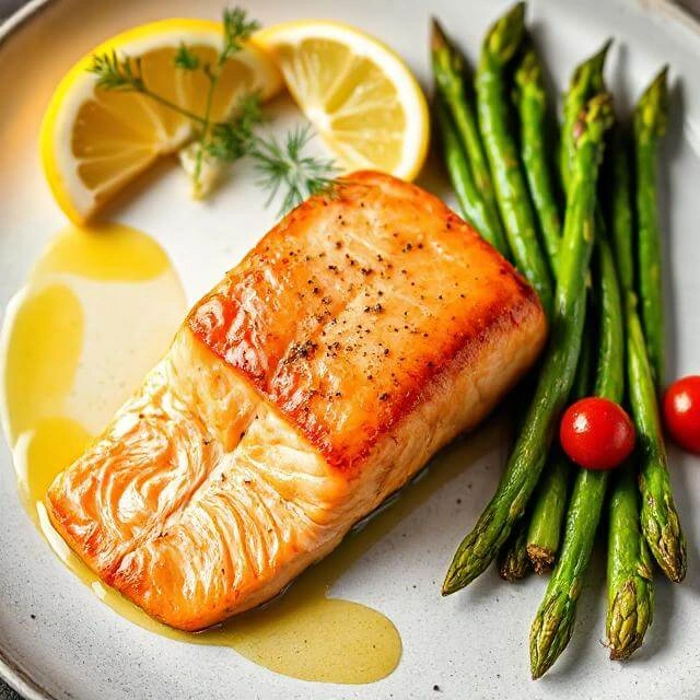 Baked Salmon with Asparagus