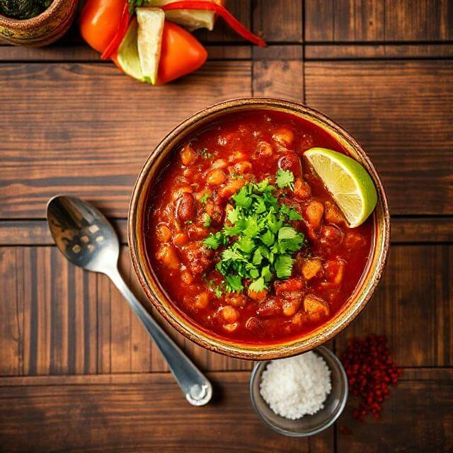 Chili being seasoned and tasted before serving